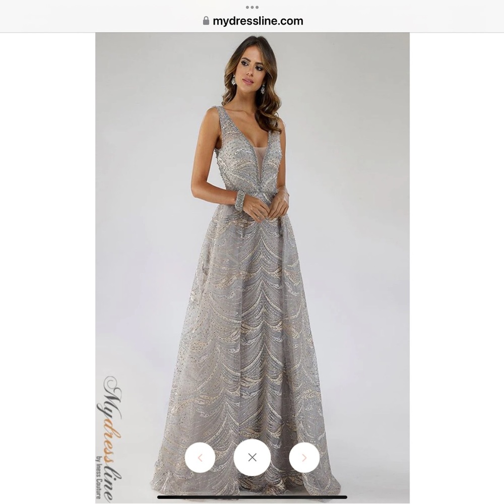 Lara 29670. Evening From Gown, Gray And Multi Siz… - image 1